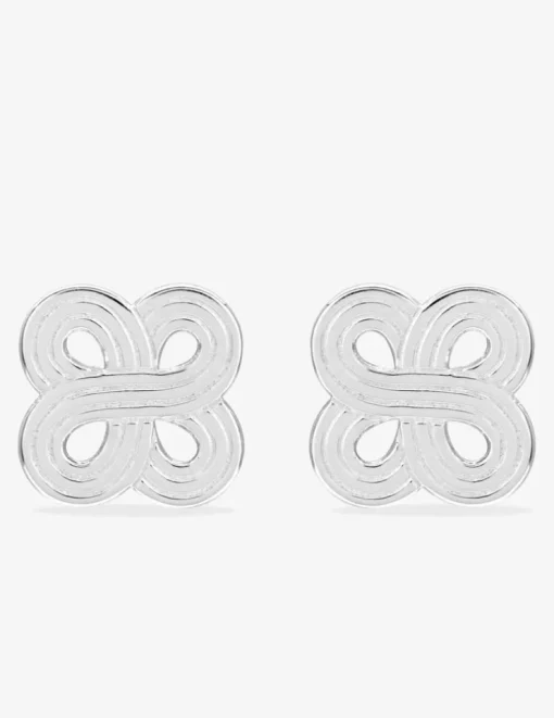 Boucles d'oreilles boucle infinie argent 925‰ rhodié SO OR