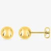 Boucles d'oreilles boule 7 mm plaqué or SO OR