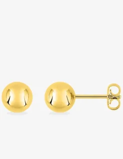 Boucles d'oreilles boule 7 mm plaqué or SO OR