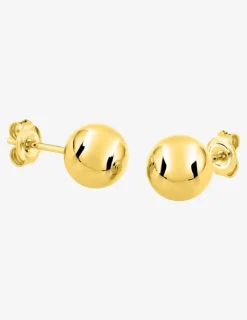 Boucles d'oreilles boule 7 mm plaqué or SO OR
