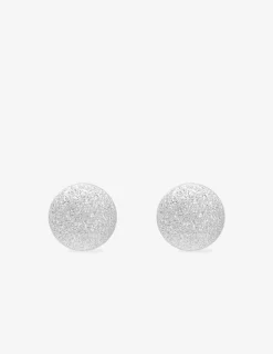 Boucles d'oreilles boules or blanc 375‰ de 6 mm de diamètre SO OR