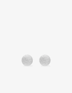 Boucles d'oreilles boules or blanc 375‰ de 5 mm de diamètre SO OR