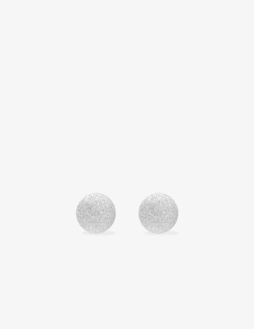 Boucles d'oreilles boules or blanc 375‰ de 5 mm de diamètre SO OR