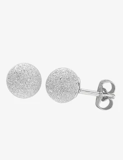 Boucles d'oreilles boules or blanc 375‰ de 5 mm de diamètre SO OR