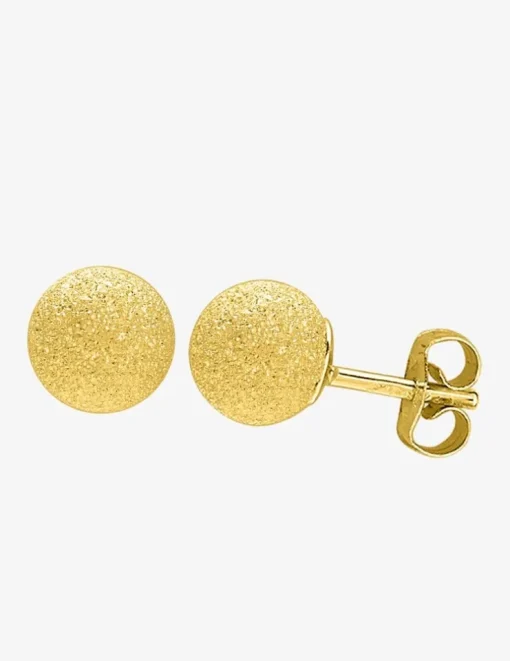 Boucles d'oreilles boules or jaune 375‰ de 6 mm de diamètre SO OR