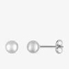 Boucles d'oreilles boules or blanc 375‰ de 5 mm de diamètre SO OR