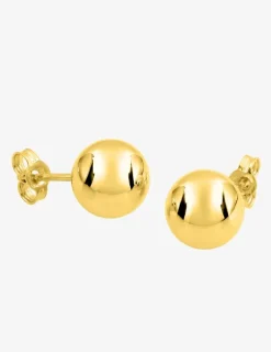 Boucles d'oreilles boules 7 mm or jaune 750 ‰ SO OR