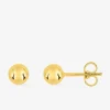 Boucles d'oreilles boules or jaune 375‰ de 5 mm de diamètre SO OR