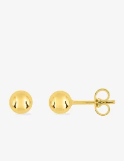 Boucles d'oreilles boules or jaune 375‰ de 5 mm de diamètre SO OR