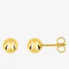 Boucles d'oreilles boules or jaune 375‰ de 6 mm de diamètre SO OR