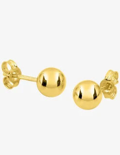 Boucles d'oreilles boules or jaune 375‰ de 6 mm de diamètre SO OR