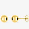 Boucles d'oreilles boules or jaune 375‰ de 7 mm de diamètre SO OR