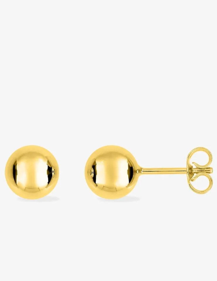 Boucles d'oreilles boules or jaune 375‰ de 7 mm de diamètre SO OR