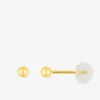 Boucles d'oreilles boules or jaune 375‰ de 3 mm de diamètre SO OR