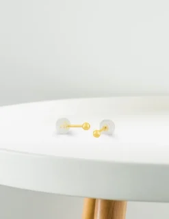 Boucles d'oreilles boules or jaune 375‰ de 3 mm de diamètre SO OR