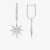 Boucles d'oreilles breloque en argent 925 ‰ rhodié et oxydes de zirconium SO OR