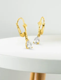 Boucles d'oreilles brisure or jaune 375 ‰ et oxyde SO OR