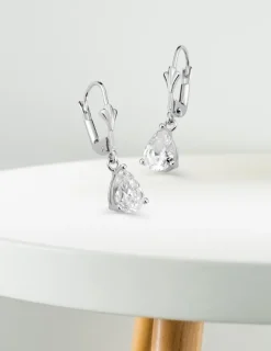 Boucles d'oreilles brisure or blanc 375 ‰ et oxyde SO OR