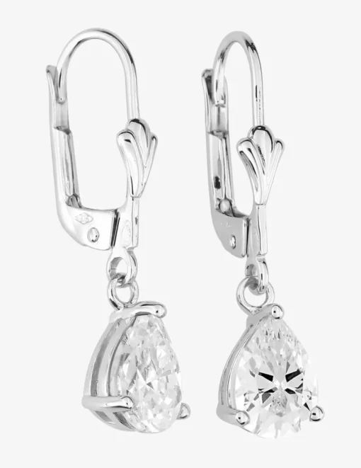 Boucles d'oreilles brisure or blanc 375 ‰ et oxyde SO OR