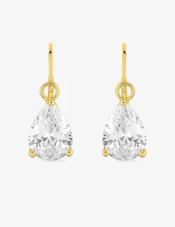 Boucles d'oreilles brisures or jaune 750 ‰ et oxyde de zirconium SO OR