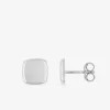 Boucles d'oreilles carré or blanc 750 ‰ SO OR