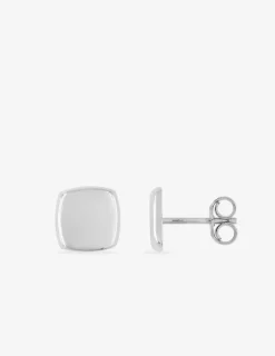 Boucles d'oreilles carré or blanc 750 ‰ SO OR