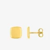 Boucles d'oreilles carrées or jaune 750 ‰ SO OR