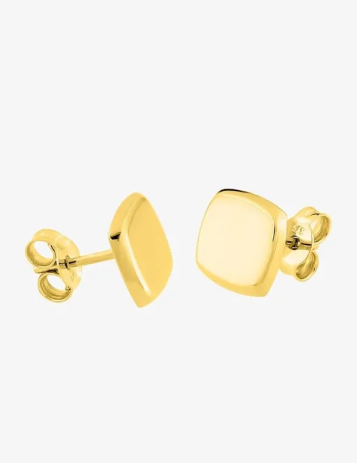 Boucles d'oreilles carrées or jaune 750 ‰ SO OR