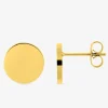 Boucles d'oreilles cercle acier doré SO OR