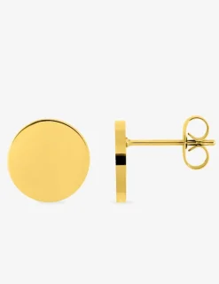 Boucles d'oreilles cercle acier doré SO OR