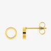 Boucles d'oreilles cercle 5 mm acier doré SO OR