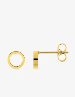 Boucles d'oreilles cercle 5 mm acier doré SO OR