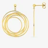 Boucles d'oreilles cercles acier doré SO OR