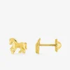 Boucles d'oreilles cheval or jaune 375‰ SO OR