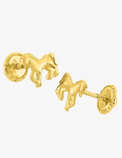 Boucles d'oreilles cheval or jaune 375‰ SO OR