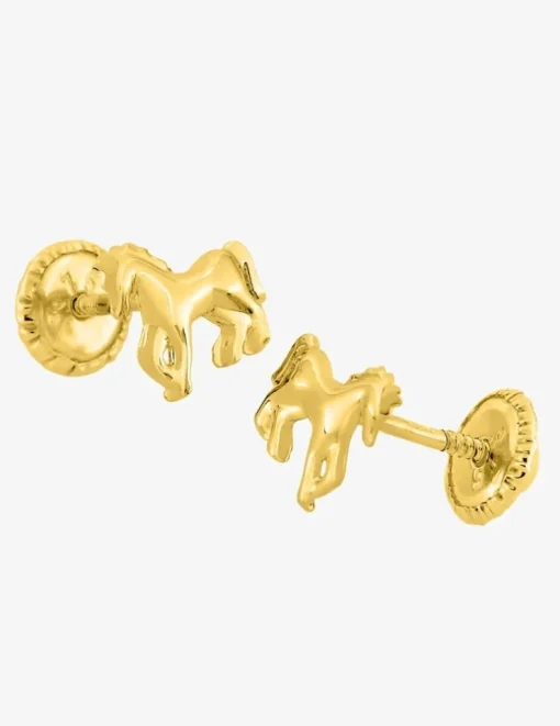 Boucles d'oreilles cheval or jaune 375‰ SO OR