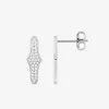 Boucles d'oreilles clou argent 925‰ oxyde blanc fantaisie SO OR