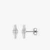 Boucles d'oreilles clou argent 925‰ oxyde blanc fantaisie SO OR