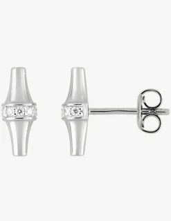 Boucles d'oreilles clou argent 925‰ oxyde blanc fantaisie SO OR