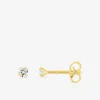 Boucles d'oreilles clous avec oxydes de zirconium en or 750‰ SO OR
