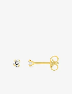 Boucles d'oreilles clous avec oxydes de zirconium en or 750‰ SO OR