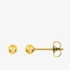 Boucles d'oreilles clous boule 4 mm acier doré SO OR