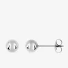Boucles d'oreilles clous boule 6 mm acier SO OR