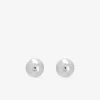 Boucles d'oreilles clous boules 7 mm or blanc 750 ‰ SO OR