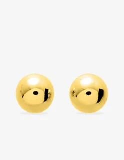 Boucles d'oreilles clous boule 8 mm plaqué or SO OR
