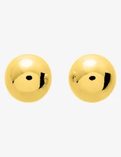 Boucles d'oreilles clous boule 10 mm plaqué or SO OR