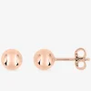 Boucles d'oreilles clous boule 6 mm plaqué or rose SO OR
