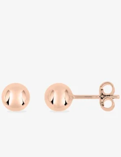Boucles d'oreilles clous boule 6 mm plaqué or rose SO OR