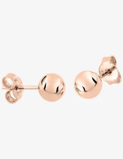 Boucles d'oreilles clous boule 6 mm plaqué or rose SO OR