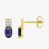 Boucles d'oreilles clous bleus SO OR